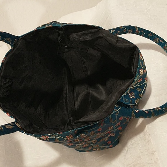 Vintage MM Red Evening Bag And Floral Blue Handbag - Picture 4 of 10